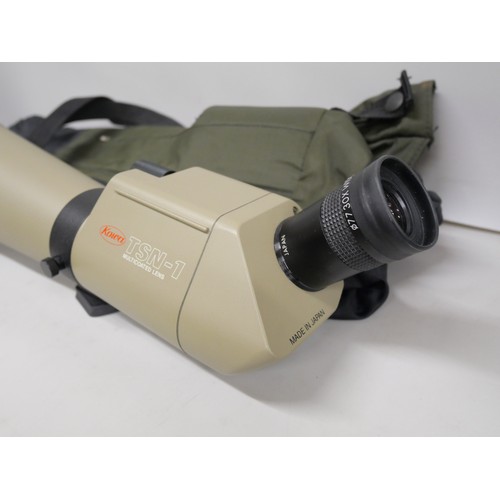 2145 - A Kowa TSN-1 30X multicoated lens spotting scope with soft cover