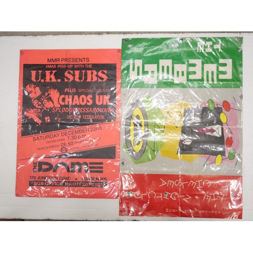 2255 - Punk posters original UK subs, The Members Cop Shoot, (3)