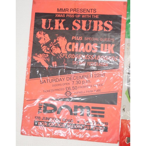 2255 - Punk posters original UK subs, The Members Cop Shoot, (3)