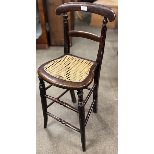 238 - A Victorian beech bergere child's high chair