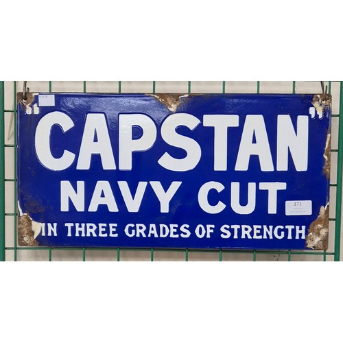 371 - A Capstan Navy Cut enamelled metal advertising sign