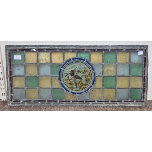 372 - An early 20th Century stained glass window pane