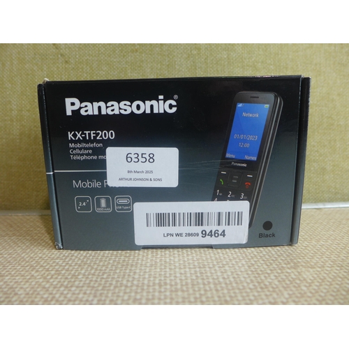 6104 - Panasonic black mobile phone, model no: kx-tf200 *This lot is subject to VAT