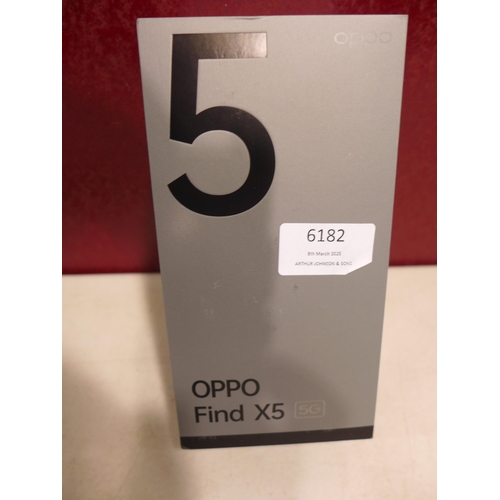 6110 - Oppo Find X5 5G dual sim white mobile phone - 8GB RAM 256GB storage, model no: CPH2307 *This lot is ... 