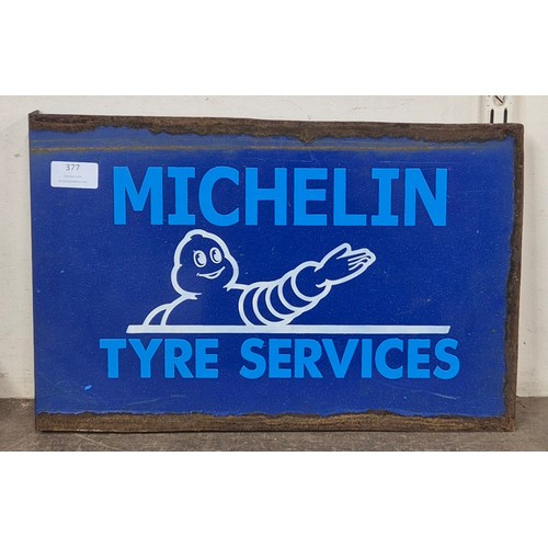 377 - A Michelin Tyres enamelled metal advertising sign