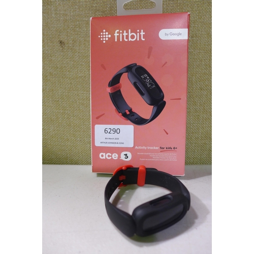 6118 - Fitbit Ace 3 activity tracker for kids with black and red wristband *This lot is subject to VAT