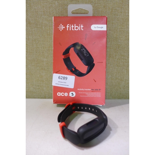 6119 - Fitbit Ace 3 activity tracker for kids with black and red wristband *This lot is subject to VAT