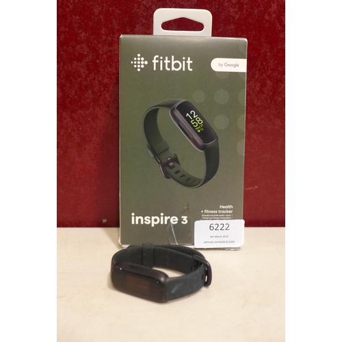 6131 - Fitbit Inspire 3 fitness tracker with black activity band, RRP £84.99 *This lot is subject VAT