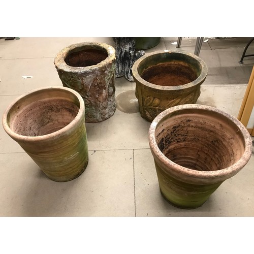 348 - Four terracotta garden planters