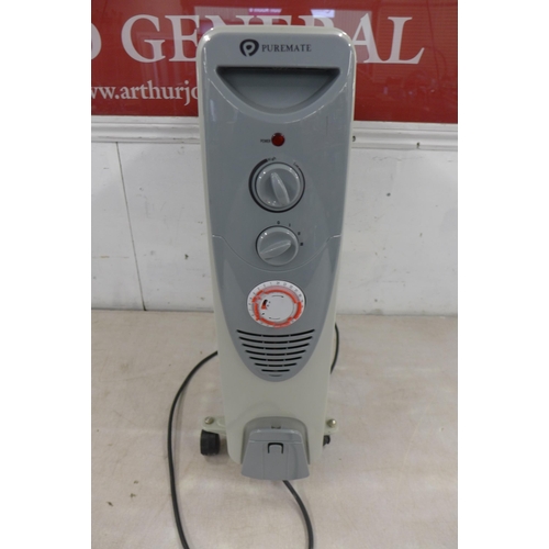 5296 - A Puremate oil filled radiator **Failed PAT test due to earth continuity
