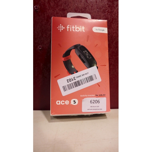 6139 - Fitbit Ace 3 activity tracker for kids with black and red wristband *This lot is subject to VAT