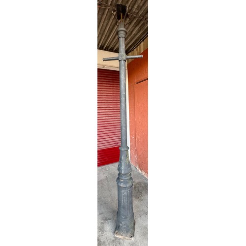 352 - A Victorian style cast iron street lamp post