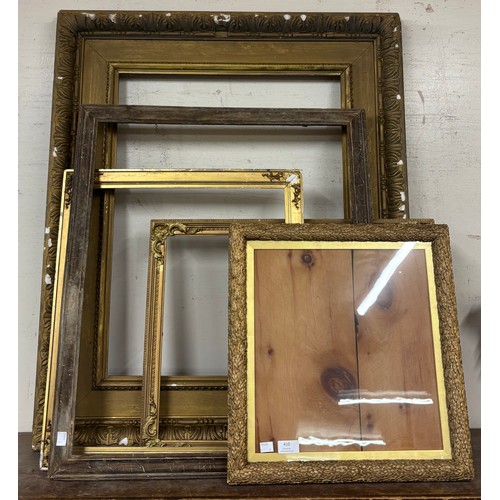 410 - Five 19th Century gilt picture frames