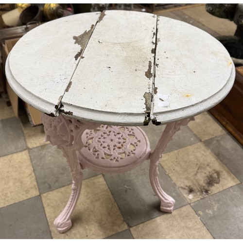 320A - A painted cast iron based pub table