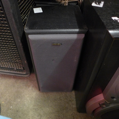 5114 - Two pairs of speakers including Technics SB-EH750 and Denon SC-M3