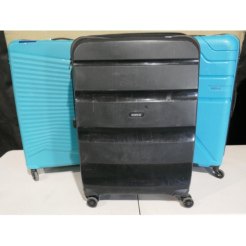 6397 - Three American Tourister Jetdriver hardside suicases (damaged/marked) (353-487) *This lot is subject... 