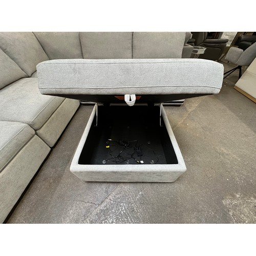 3223 - Rockford fabric modular electric reclining sofa with ottoman, original RRP £1499.99 + VAT (4226-41) ... 