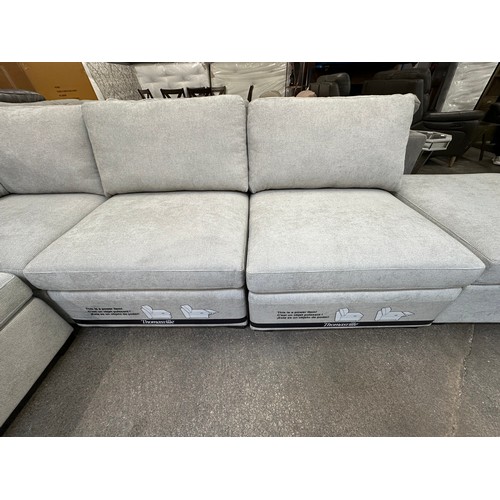3223 - Rockford fabric modular electric reclining sofa with ottoman, original RRP £1499.99 + VAT (4226-41) ... 