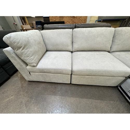 3223 - Rockford fabric modular electric reclining sofa with ottoman, original RRP £1499.99 + VAT (4226-41) ... 
