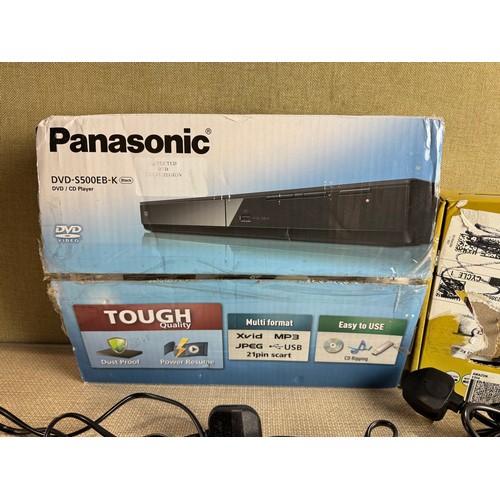 6014 - Panasonic DVD/CD player and an iViewHD tv receiver & recorder - both with remotes, Panasonic Blu-ray... 