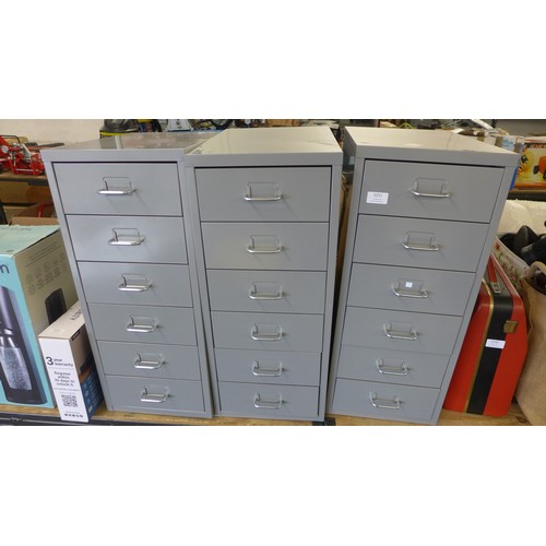5251 - Three five drawer under desk filling cabinets
