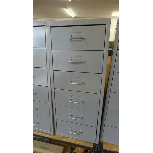 5251 - Three five drawer under desk filling cabinets
