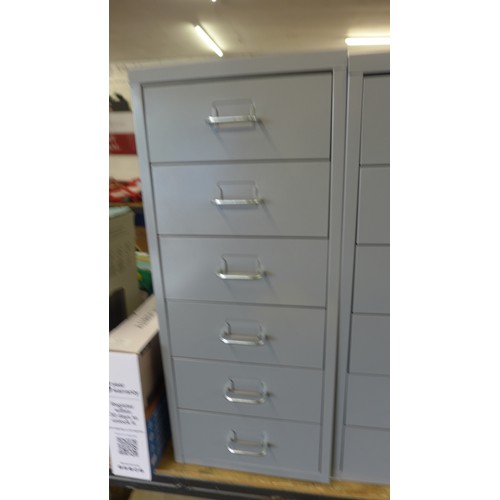 5251 - Three five drawer under desk filling cabinets