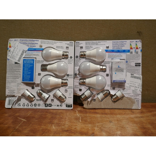 6069 - Two Feit LED smart A60 bulbs  (353-144,379) *This lot is subject to VAT