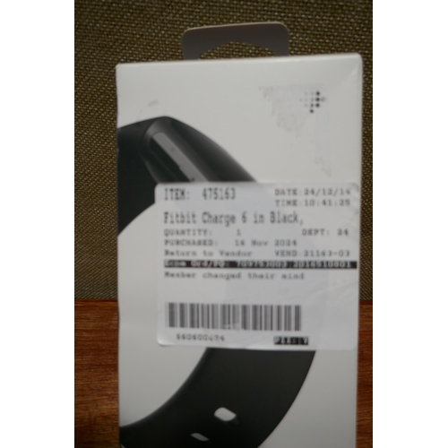 6168 - Fitbit charge 6 black     (354-611) *This lot is subject to VAT