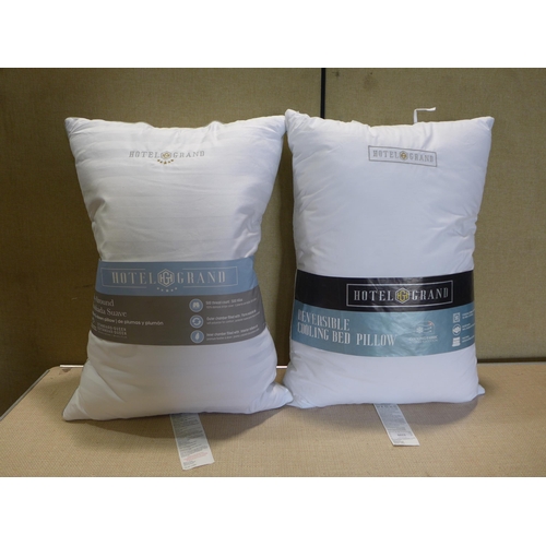 6023 - Two Hotel Grand down pillows (354-781) *This lot is subject to VAT