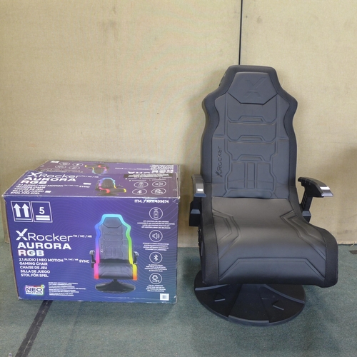 6036 - Xrocker Aurora rgb pedestal chair , original RRP £179.99 + VAT (354-614) *This lot is subject to VAT