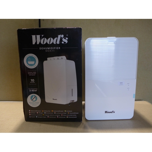 6046 - Woods white dehumidifier 10L, original RRP £124.99 + VAT (353-378) *This lot is subject to VAT