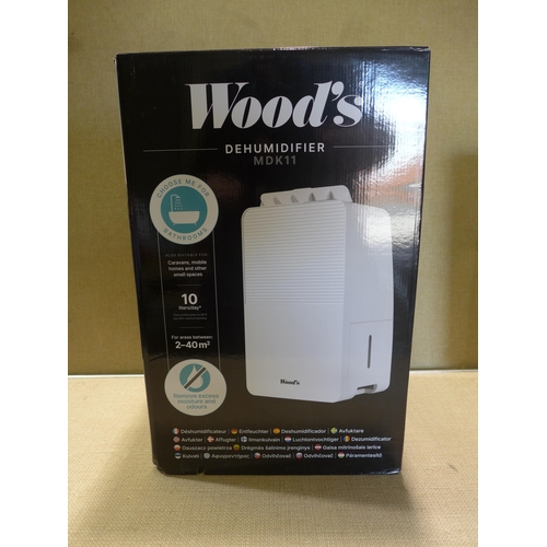 6046 - Woods white dehumidifier 10L, original RRP £124.99 + VAT (353-378) *This lot is subject to VAT