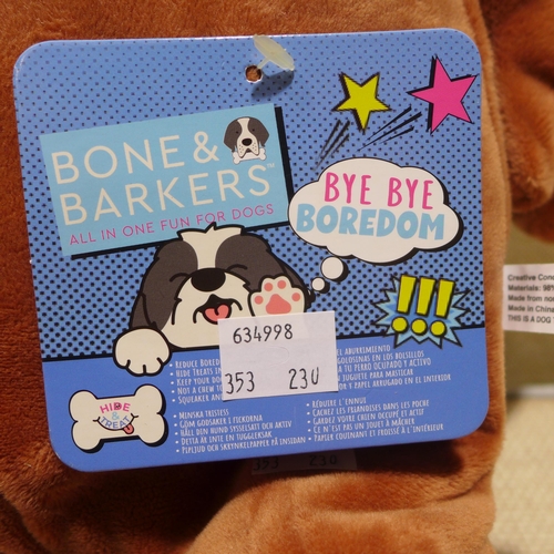 6254 - Bone & Barkers soft plush Dog toy and 52 packs of So Slime  (353-230,233) *This lot is subject to VA... 