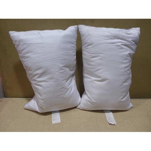 6255 - Two Hotel Grand Down Roll jumbo pillows and two Dream On Knot pillows (353-242,251,252) *This lot is... 