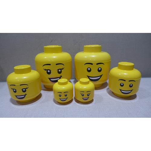 6276 - Lego storage head set   (354-534) *This lot is subject to VAT