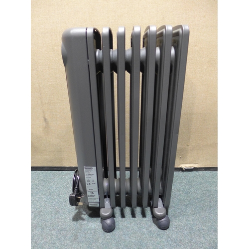 6282 - Delonghi oil filled grey radiator  (353-218) *This lot is subject to VAT