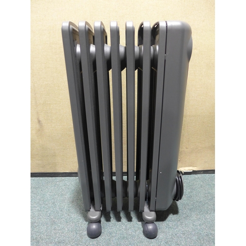 6282 - Delonghi oil filled grey radiator  (353-218) *This lot is subject to VAT