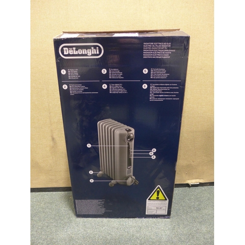 6282 - Delonghi oil filled grey radiator  (353-218) *This lot is subject to VAT