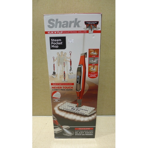 6299 - Tefal Ultimate pure steam iron and two Shark steam mops   (354-598,620,621) *This lot is subject to ... 