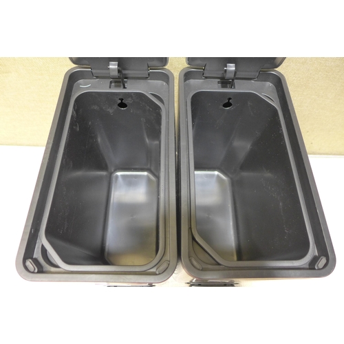 6324 - Two Eko 6.7l stainless steel step bins    (354-453) *This lot is subject to VAT