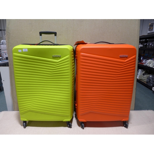 6331 - Two American Tourister jetdriver large hardside suitcases (354-283,698) *This lot is subject to VAT