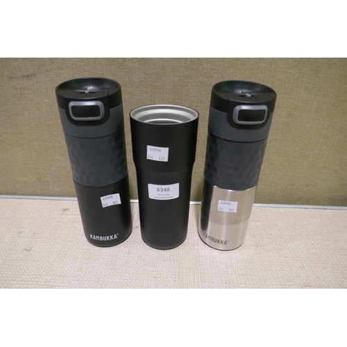 6348 - Two kambukka travel mugs and a Ember travel mug (354-165,432) *This lot is subject to VAT