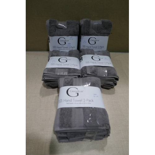 6358 - Quantity of Grey Grandeur hand towels   (354-178-182) *This lot is subject to VAT