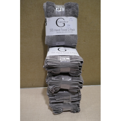 6358 - Quantity of Grey Grandeur hand towels   (354-178-182) *This lot is subject to VAT