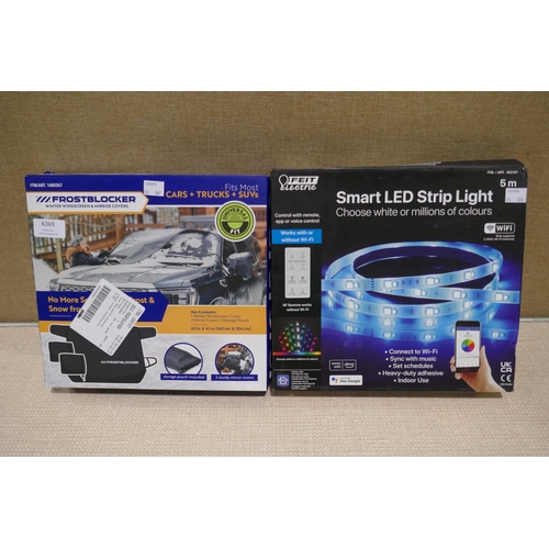 6369 - Feit smart LED strip light and Delk frostblocker with mirror covers (354-124,169) *This lot is subje... 