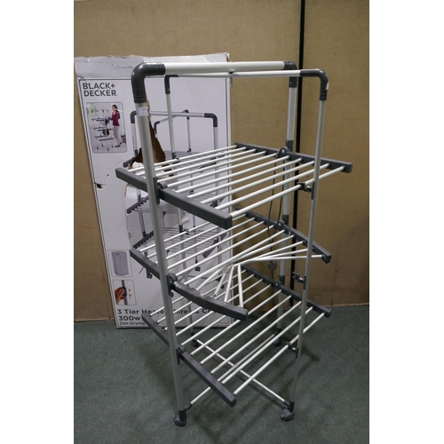 6374 - Black & Decker heated tower airer (damaged) original RRP £99.99 + VAT (353-395) *This lot is subject... 