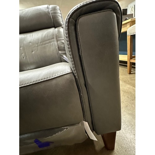 3216A - Aiden & Ivy spencer dark grey electric reclining leather armchair, original RRP £541.66 + VAT (4225-... 
