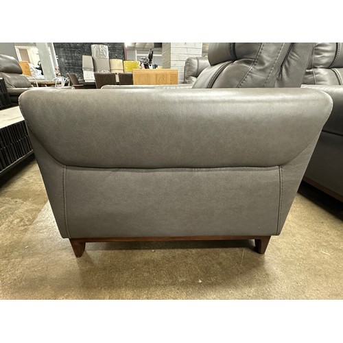 3216A - Aiden & Ivy spencer dark grey electric reclining leather armchair, original RRP £541.66 + VAT (4225-... 