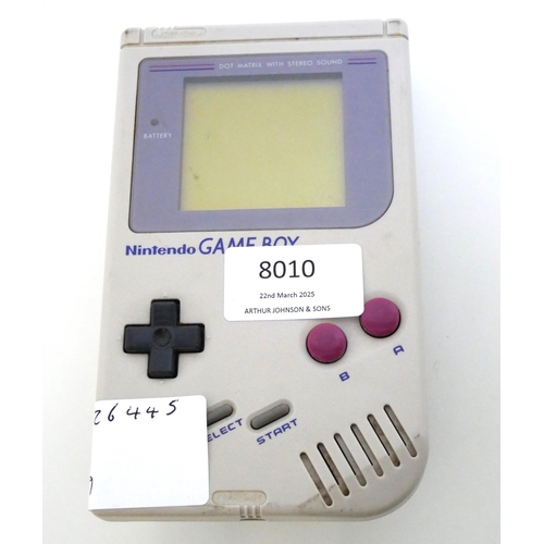 8010 - A Nintendo Game Boy  DMG-01 handheld games console with an LMP Gamester power pack